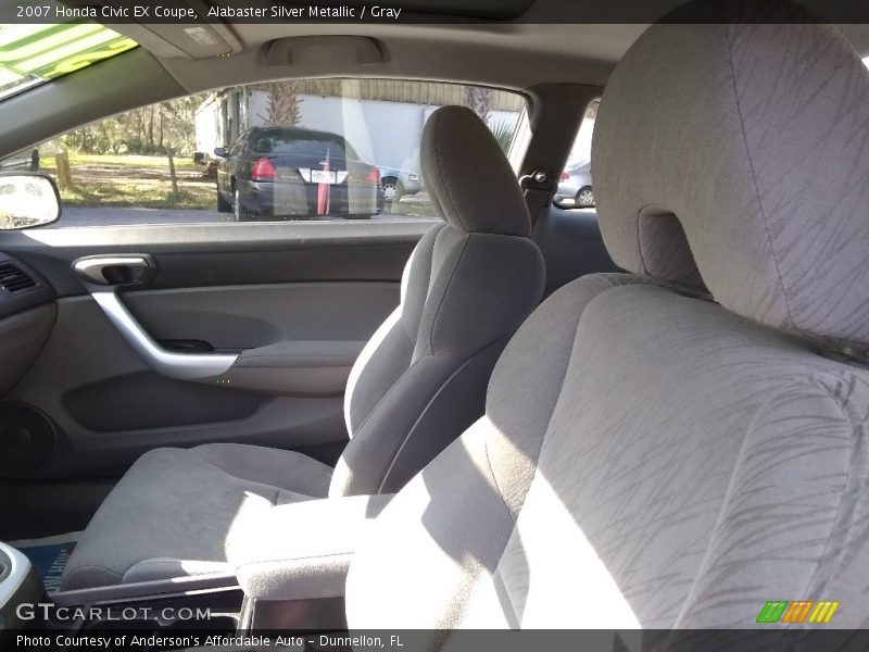 Alabaster Silver Metallic / Gray 2007 Honda Civic EX Coupe