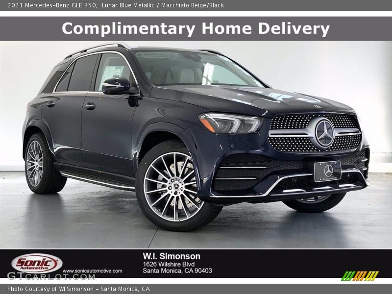 Lunar Blue Metallic / Macchiato Beige/Black 2021 Mercedes-Benz GLE 350