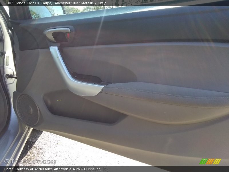Alabaster Silver Metallic / Gray 2007 Honda Civic EX Coupe