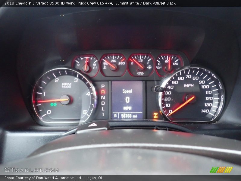 Summit White / Dark Ash/Jet Black 2018 Chevrolet Silverado 3500HD Work Truck Crew Cab 4x4