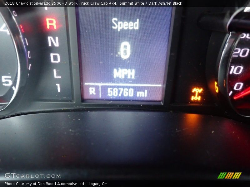 Summit White / Dark Ash/Jet Black 2018 Chevrolet Silverado 3500HD Work Truck Crew Cab 4x4