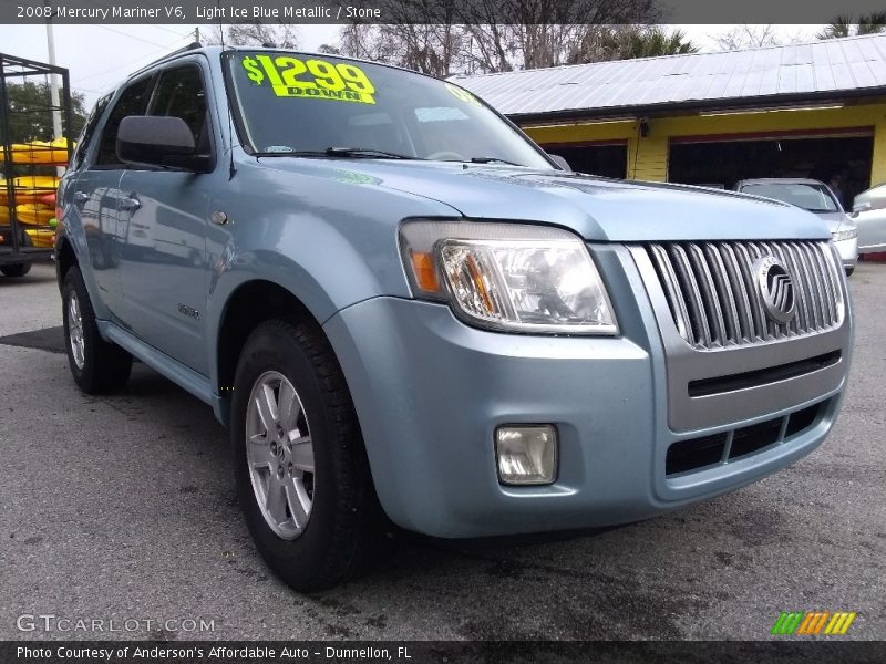 Light Ice Blue Metallic / Stone 2008 Mercury Mariner V6