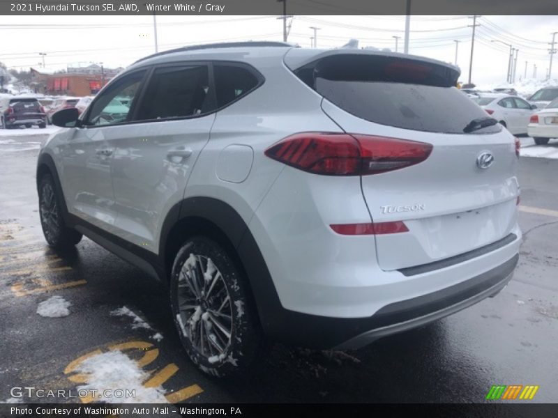Winter White / Gray 2021 Hyundai Tucson SEL AWD