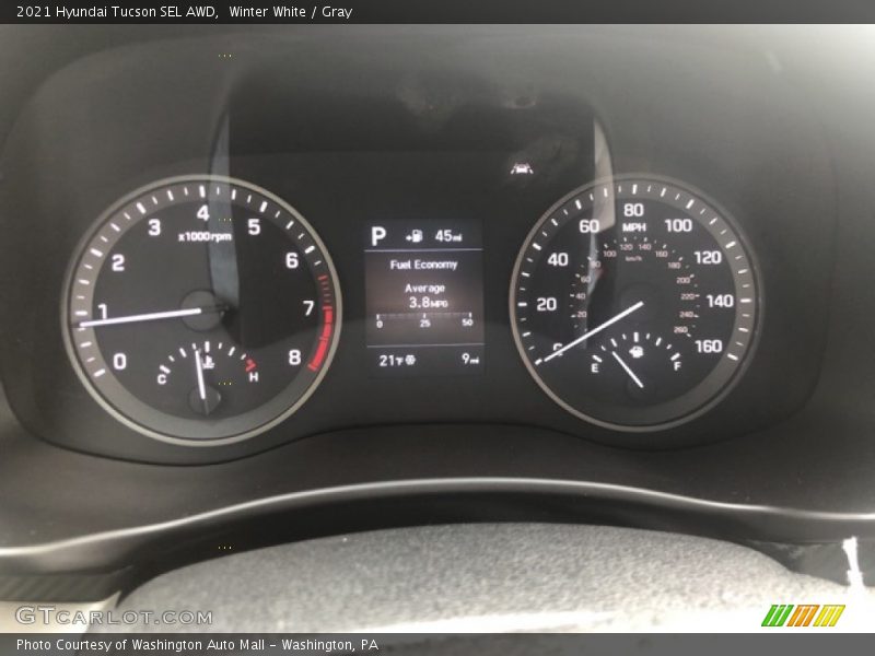 Winter White / Gray 2021 Hyundai Tucson SEL AWD