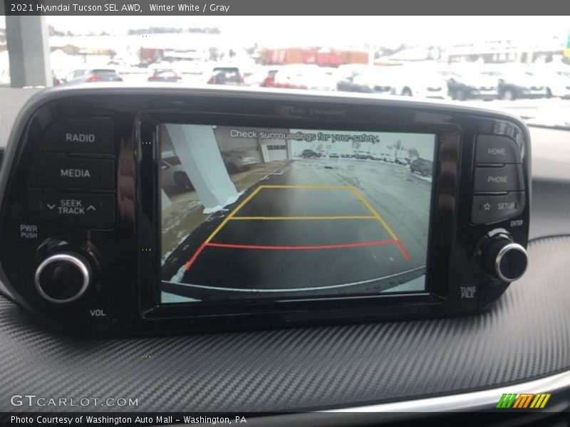 Winter White / Gray 2021 Hyundai Tucson SEL AWD
