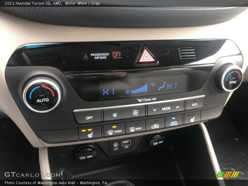 Winter White / Gray 2021 Hyundai Tucson SEL AWD