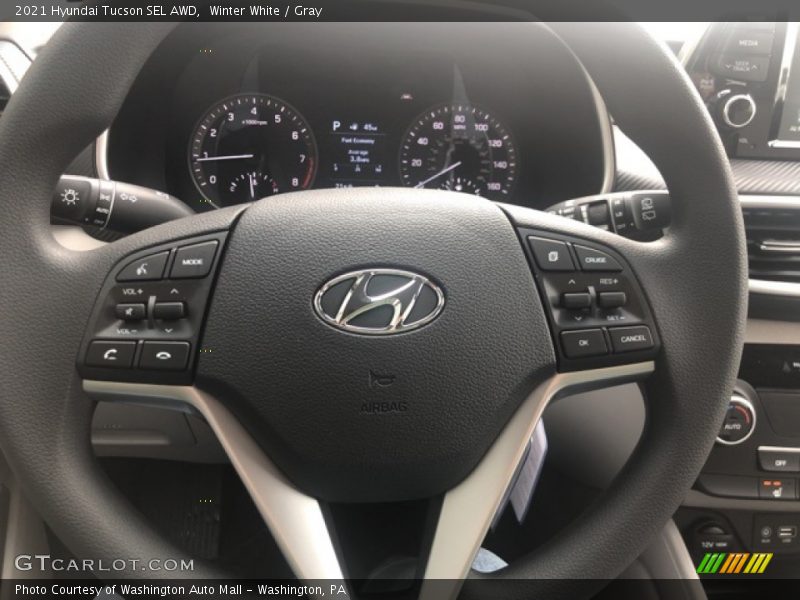 Winter White / Gray 2021 Hyundai Tucson SEL AWD