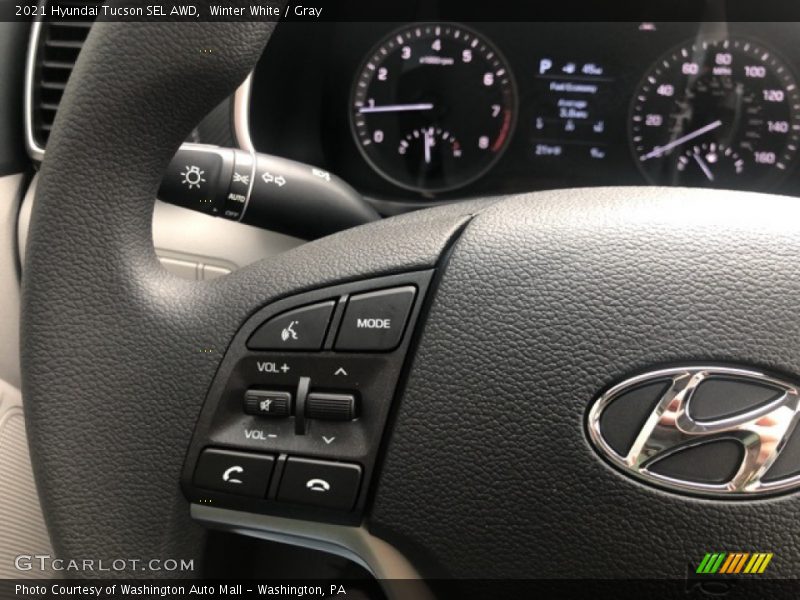 Winter White / Gray 2021 Hyundai Tucson SEL AWD