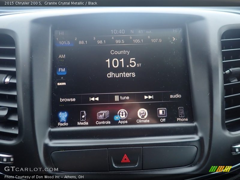 Granite Crystal Metallic / Black 2015 Chrysler 200 S