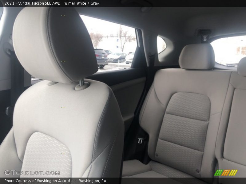Winter White / Gray 2021 Hyundai Tucson SEL AWD