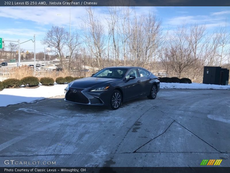 Nebula Gray Pearl / Chateau 2021 Lexus ES 250 AWD
