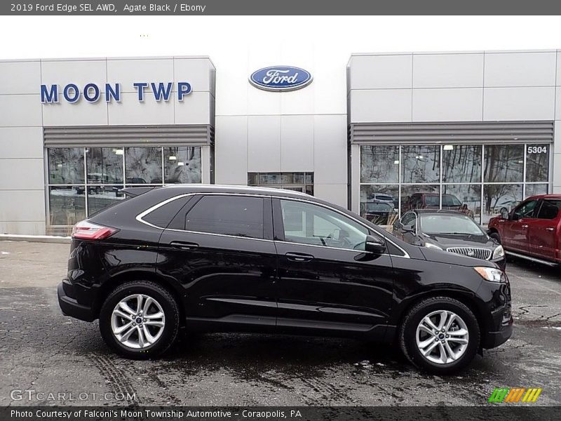 Agate Black / Ebony 2019 Ford Edge SEL AWD
