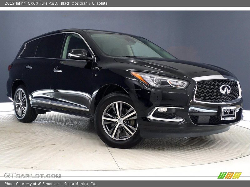 Black Obsidian / Graphite 2019 Infiniti QX60 Pure AWD