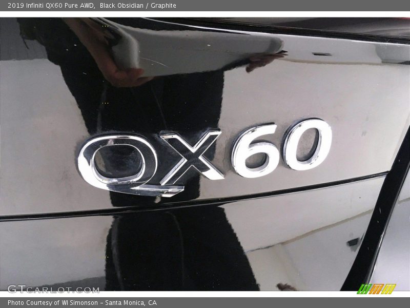 Black Obsidian / Graphite 2019 Infiniti QX60 Pure AWD