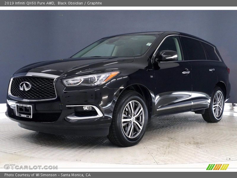 Black Obsidian / Graphite 2019 Infiniti QX60 Pure AWD