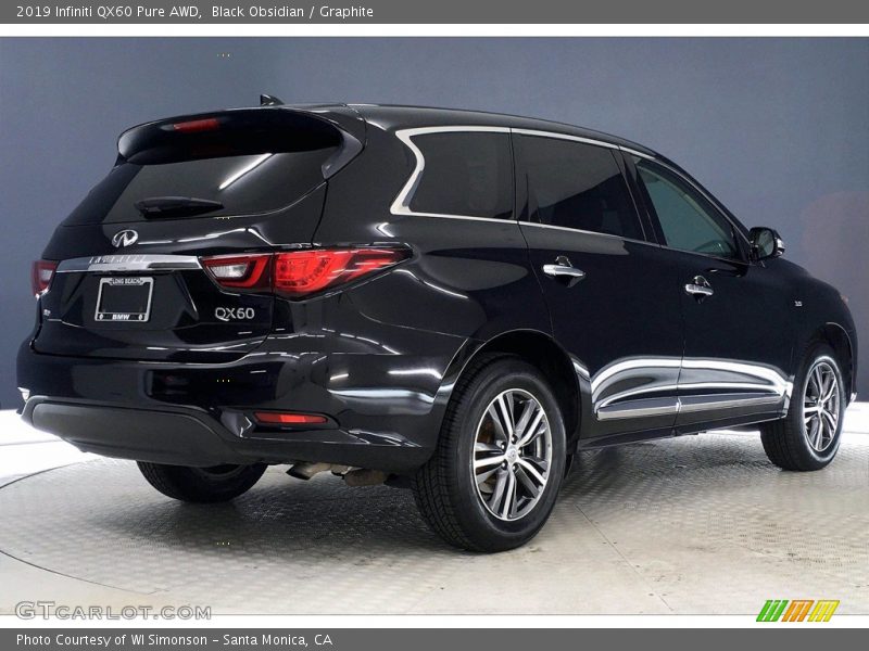 Black Obsidian / Graphite 2019 Infiniti QX60 Pure AWD