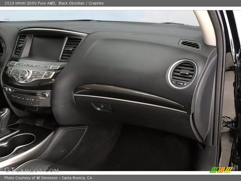 Black Obsidian / Graphite 2019 Infiniti QX60 Pure AWD