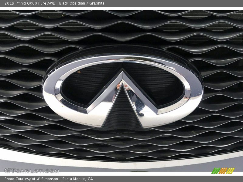 Black Obsidian / Graphite 2019 Infiniti QX60 Pure AWD