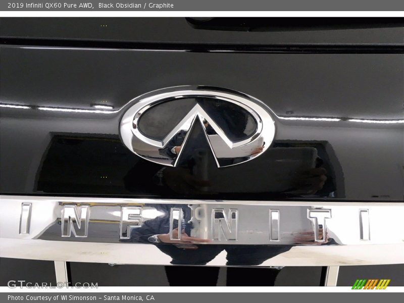 Black Obsidian / Graphite 2019 Infiniti QX60 Pure AWD
