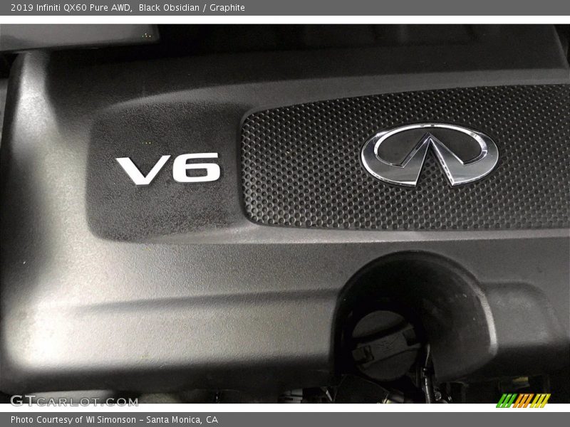 Black Obsidian / Graphite 2019 Infiniti QX60 Pure AWD