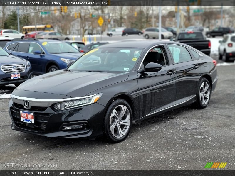 Crystal Black Pearl / Black 2019 Honda Accord EX-L Sedan