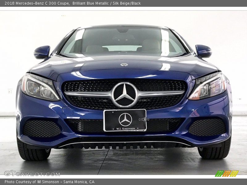 Brilliant Blue Metallic / Silk Beige/Black 2018 Mercedes-Benz C 300 Coupe
