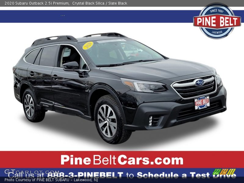 Crystal Black Silica / Slate Black 2020 Subaru Outback 2.5i Premium