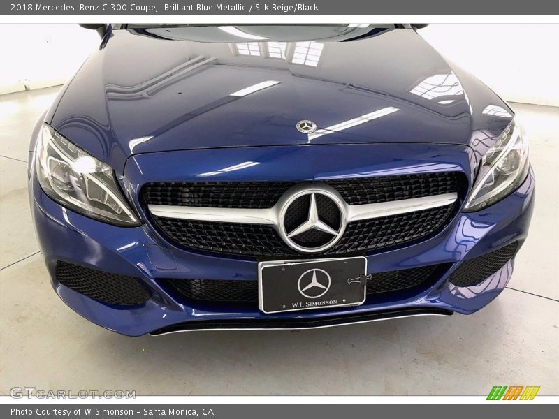 Brilliant Blue Metallic / Silk Beige/Black 2018 Mercedes-Benz C 300 Coupe