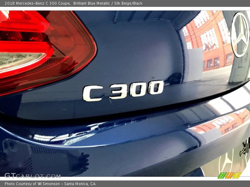 Brilliant Blue Metallic / Silk Beige/Black 2018 Mercedes-Benz C 300 Coupe