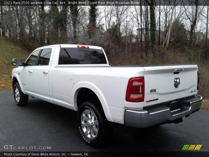 Bright White / Light Frost Beige/Mountain Brown 2021 Ram 3500 Laramie Crew Cab 4x4