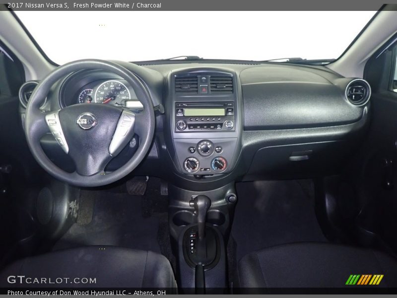 Fresh Powder White / Charcoal 2017 Nissan Versa S