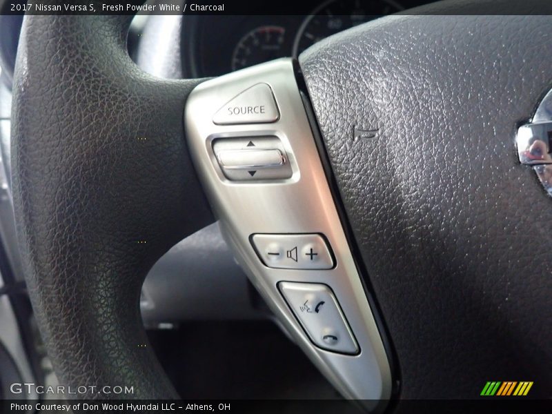 Fresh Powder White / Charcoal 2017 Nissan Versa S