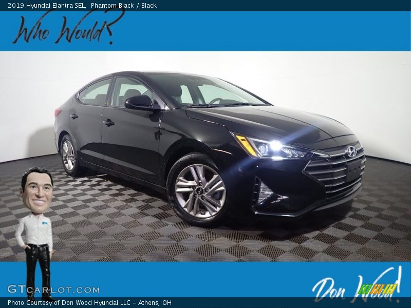 Phantom Black / Black 2019 Hyundai Elantra SEL