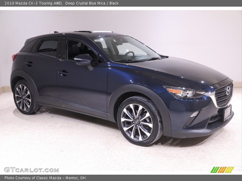 Deep Crystal Blue Mica / Black 2019 Mazda CX-3 Touring AWD
