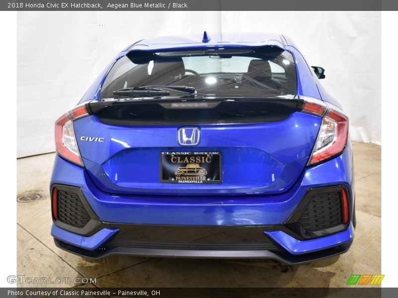Aegean Blue Metallic / Black 2018 Honda Civic EX Hatchback