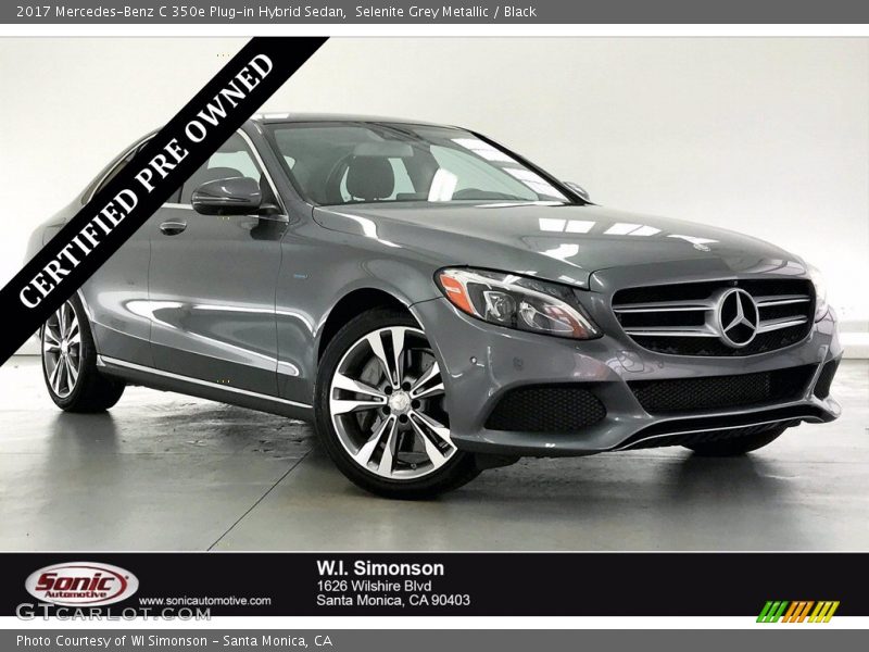 Selenite Grey Metallic / Black 2017 Mercedes-Benz C 350e Plug-in Hybrid Sedan