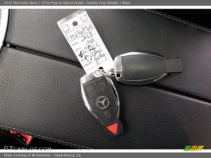 Selenite Grey Metallic / Black 2017 Mercedes-Benz C 350e Plug-in Hybrid Sedan