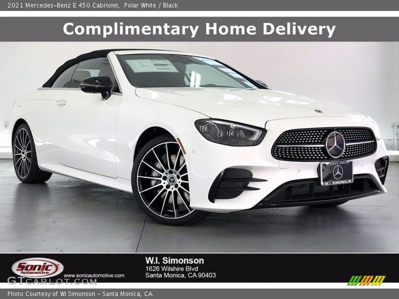 Polar White / Black 2021 Mercedes-Benz E 450 Cabriolet