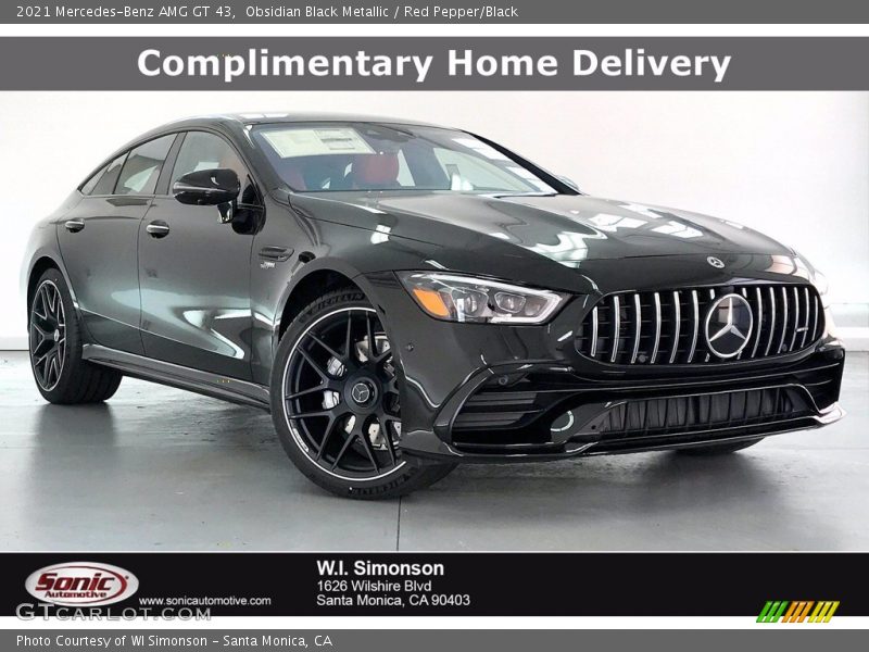 Obsidian Black Metallic / Red Pepper/Black 2021 Mercedes-Benz AMG GT 43