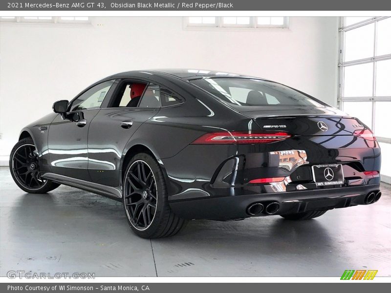 Obsidian Black Metallic / Red Pepper/Black 2021 Mercedes-Benz AMG GT 43