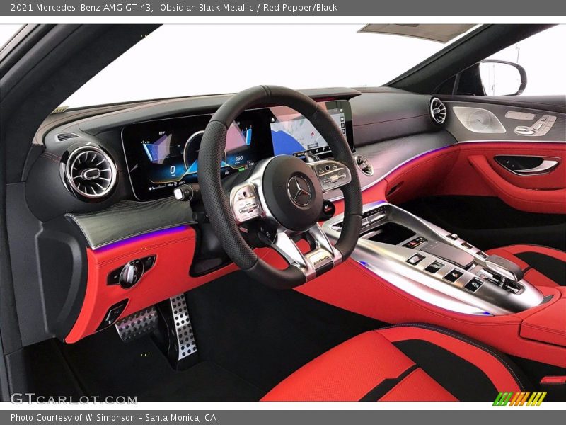 Obsidian Black Metallic / Red Pepper/Black 2021 Mercedes-Benz AMG GT 43