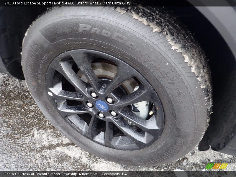 Oxford White / Dark Earth Gray 2020 Ford Escape SE Sport Hybrid 4WD