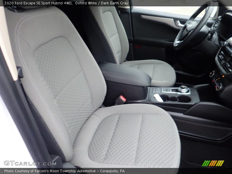 Oxford White / Dark Earth Gray 2020 Ford Escape SE Sport Hybrid 4WD