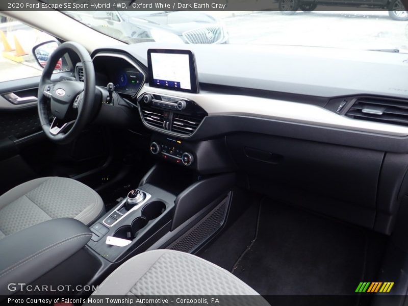 Oxford White / Dark Earth Gray 2020 Ford Escape SE Sport Hybrid 4WD