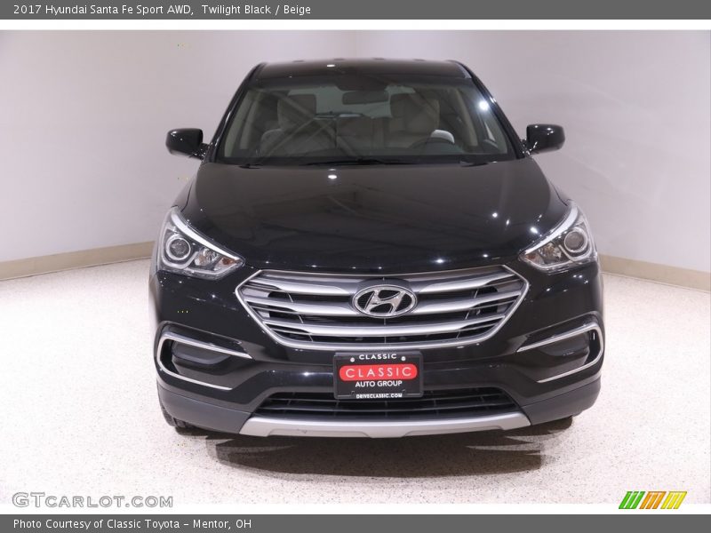 Twilight Black / Beige 2017 Hyundai Santa Fe Sport AWD
