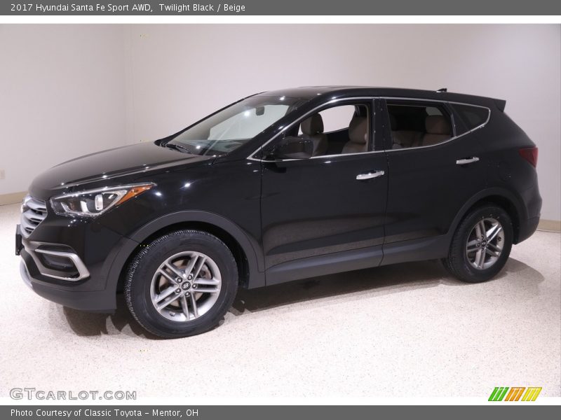 Twilight Black / Beige 2017 Hyundai Santa Fe Sport AWD