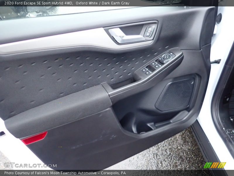 Oxford White / Dark Earth Gray 2020 Ford Escape SE Sport Hybrid 4WD