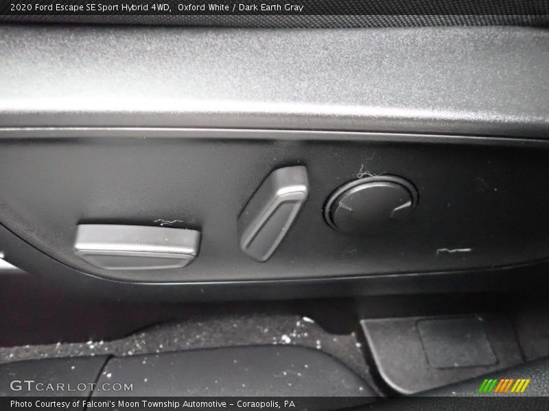 Oxford White / Dark Earth Gray 2020 Ford Escape SE Sport Hybrid 4WD
