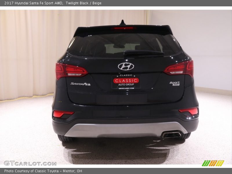 Twilight Black / Beige 2017 Hyundai Santa Fe Sport AWD