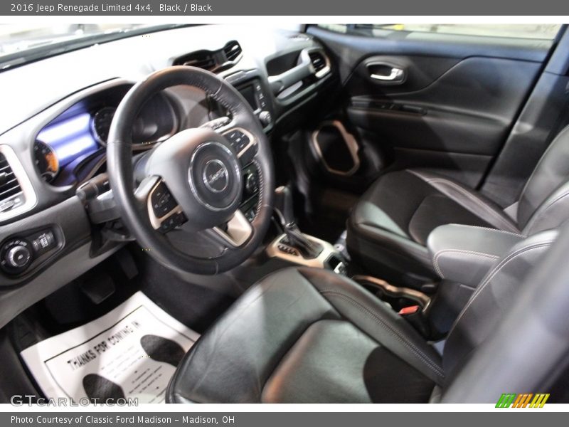 Black / Black 2016 Jeep Renegade Limited 4x4